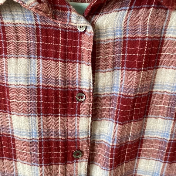 Xirena oversized cotton plaid button down shirt, size XS - Picture 6 of 8